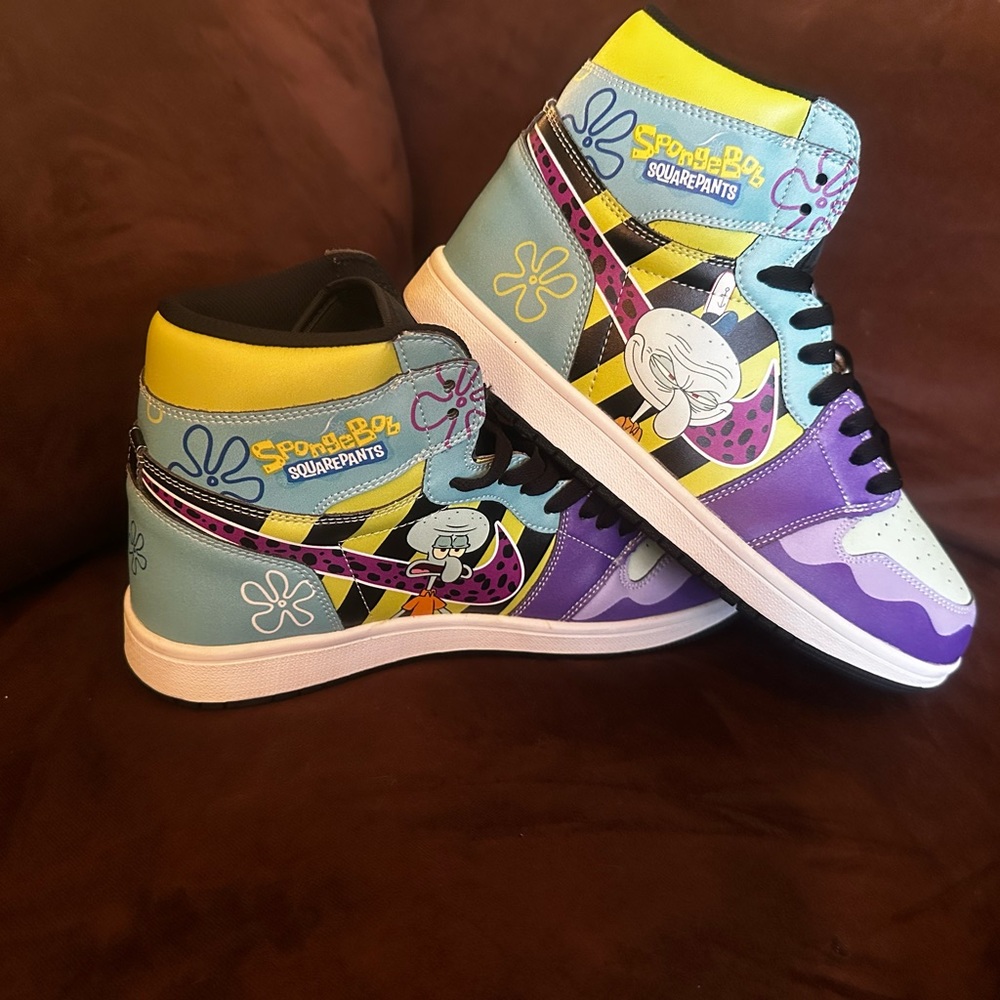 BRAND NEW Custom Mr. Squidward Q Tentacles Basketball Shoes (never been worn)